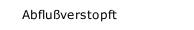 Abflu&szlig;verstopft